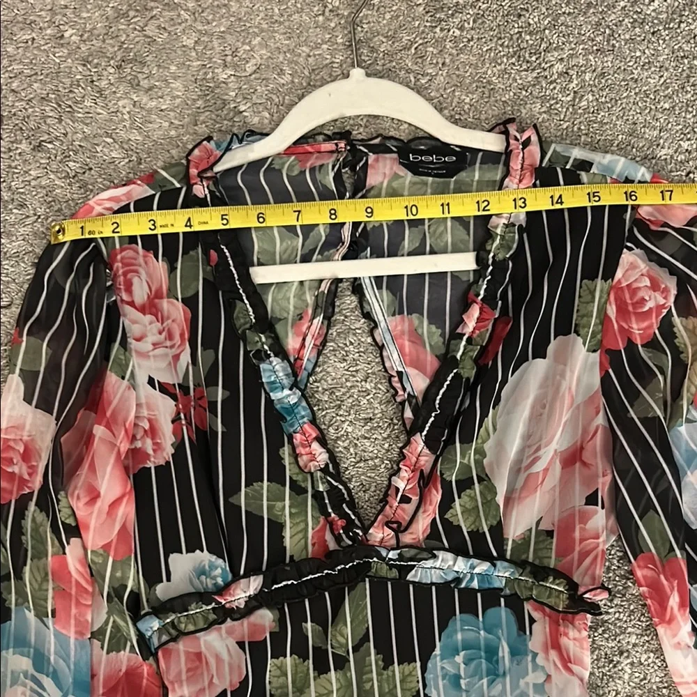 Black and Floral Dress by Bebe - Picture 6 of 8